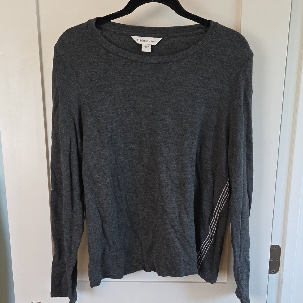 Coldwater Creek Charcoal Knit Top